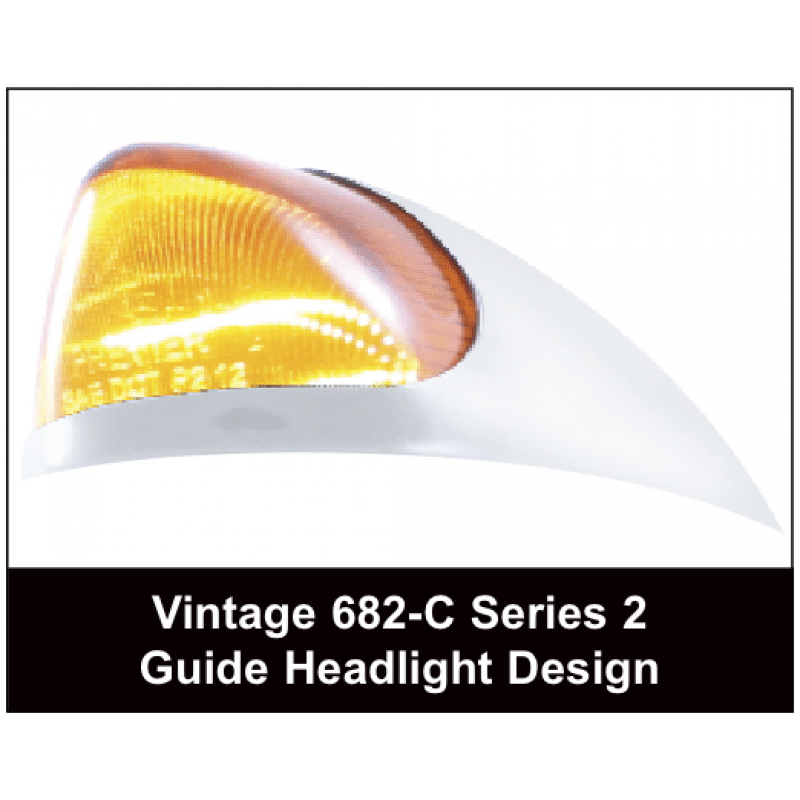 47-53 Chevy Truck Front Parking Light Assemblies – Clear Lens, Chrome, 12V (LH & RH)