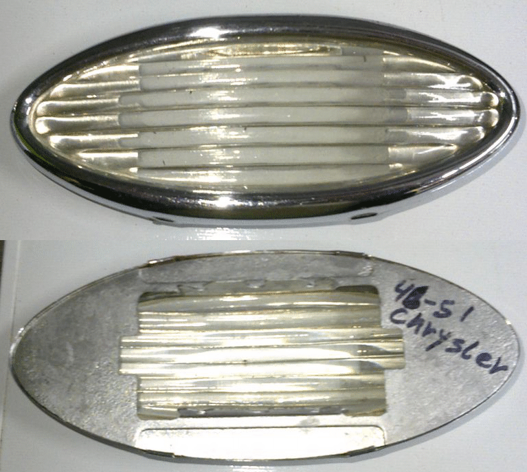 Mopar 60 Chrysler Dome Light Lens and Bezel